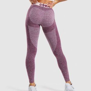 Gymshark Flex Leggings Dark Ruby Marl/Blush Nude